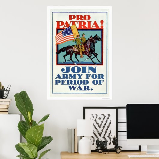 Pro Patria. Lid van het leger (US02096A) Poster (Thuiskantoor)