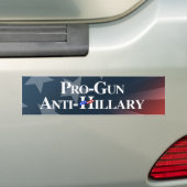 Pro-Pistool Anti-Hillary - wit -.png Bumpersticker (Op auto)