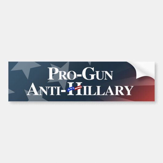 Pro-Pistool Anti-Hillary - wit -.png Bumpersticker (Voorkant)