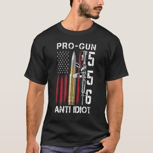 Pro Pistool Anti-Idiot Pistool Rights Pro 2A Ameri T-shirt (Voorkant)