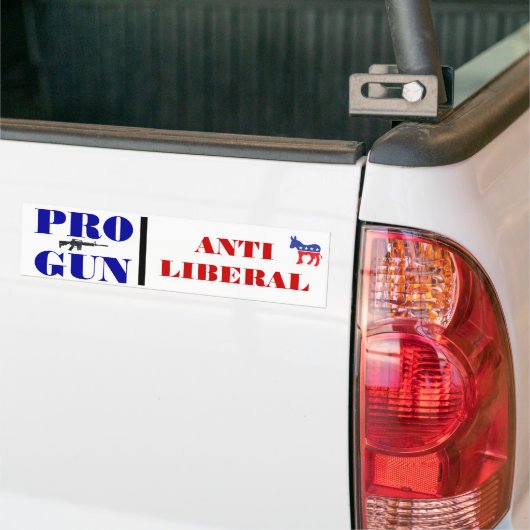 Pro Pistool, antidemocratische Bumpersticker (Op Truck)