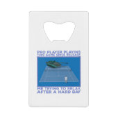 Pro Player die dit spel speelt Kredietkaart Flessenopener (Voorkant)