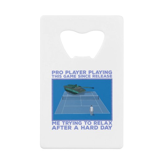 Pro Player die dit spel speelt Kredietkaart Flessenopener (Voorkant)