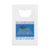 Pro Player die dit spel speelt Kredietkaart Flessenopener (Achterkant)