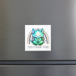 Pro-purr Yogi Kat Liefhebber Yoga Meditatie Regenb Magneet