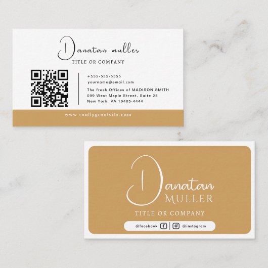 PRO QR Code Zakelijke Logo Visitekaartje (Voorkant / Achterkant)