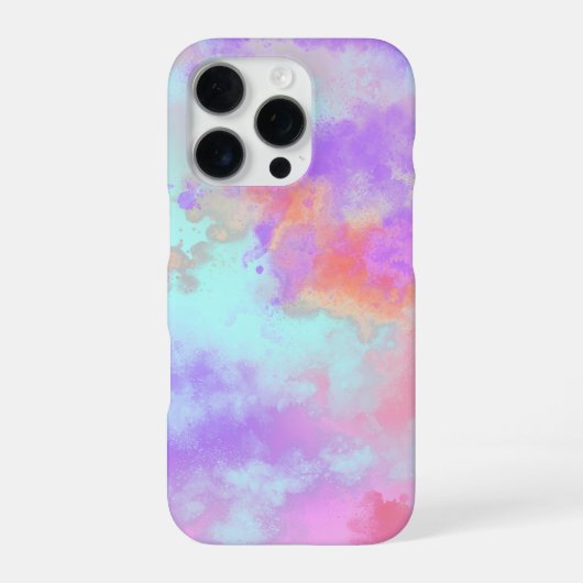 Pro Rainbow Paint Splatter iPhone 16 Coque (Verso)