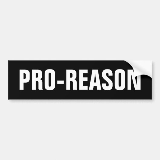 Pro-Reason Bumpersticker (Voorkant)