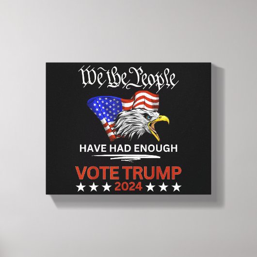 Pro Republikeinse STEM TRUMP 2024 Wij het Volk heb Canvas Afdruk (Voorkant)
