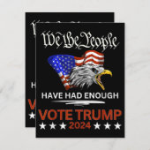 Pro Republikeinse STEM TRUMP 2024 Wij het Volk heb Informatiekaartje (Voorkant / Achterkant)