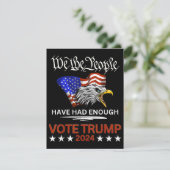 Pro Republikeinse STEM TRUMP 2024 Wij het Volk heb Informatiekaartje (Staand voorkant)