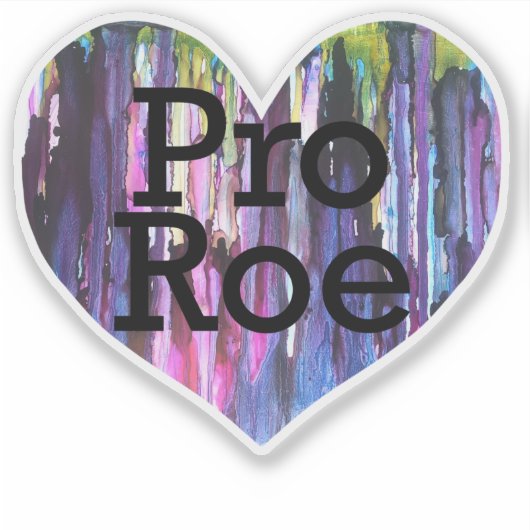 Pro Roe Paarse Alcoholinkten Hart Sticker (Voorkant)