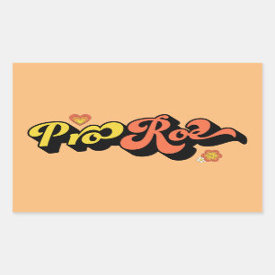 Pro Roe Retro Rechthoekige Sticker