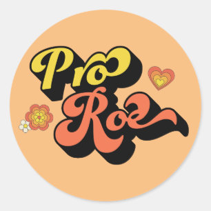 Pro Roe Retro Ronde Sticker