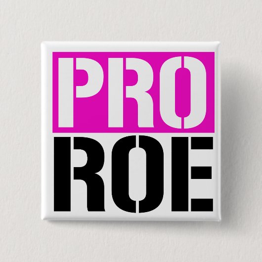 PRO ROE VIERKANTE BUTTON 5,1 CM (Voorkant)