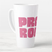 Pro Roe Women's Rights Word Art Latte Mok (Linkerhoek)