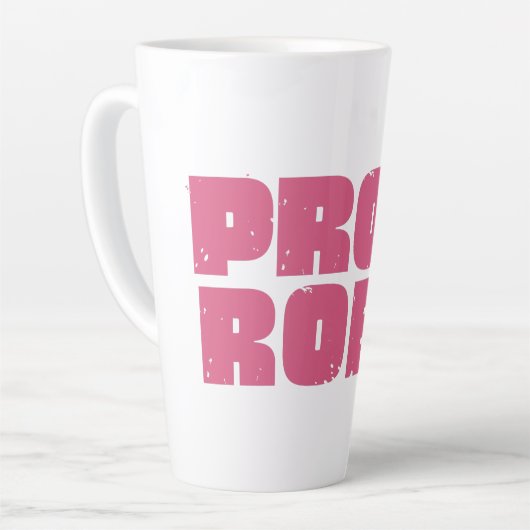 Pro Roe Women's Rights Word Art Latte Mok (Linkerhoek)