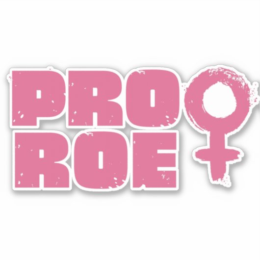 Pro Roe Women's Rights Word Art Vinyl Decal Sticker (Voorkant)