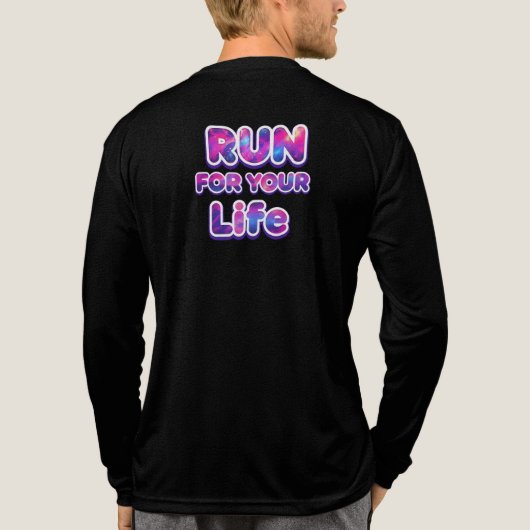 Pro Running Motivation Tri-Blend Shirt (Achterkant volledig)