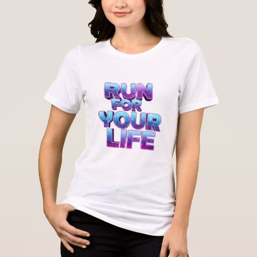 Pro Running Motivation Tri-Blend Shirt (Voorkant)
