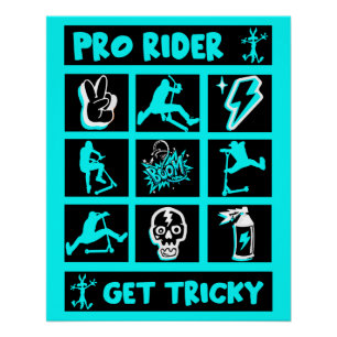 Pro Scooter Free Rider Tricks Perfect Poster