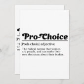 Pro-Select, Women Reproductive Rights, Abortion Ri Kaart (Voorkant / Achterkant)