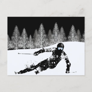 Pro Skier, Ski Snowboard Feestdagenkaart