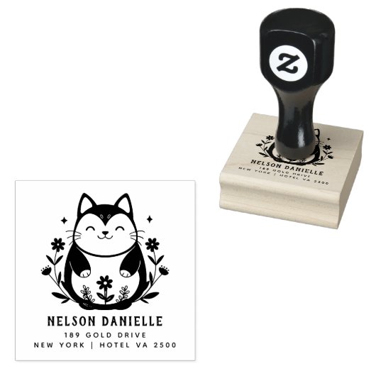 PRO Stijl Retouradres Houten Rubber Rubberstempel (Gestempeld)