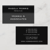 Pro Textures Carte de visite, noir et gris ardoise (Devant / Derrière)