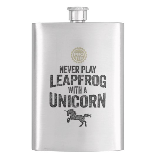 PRO TIP: Speel nooit leapfrog met een Unicorn Flacon (Voorkant)