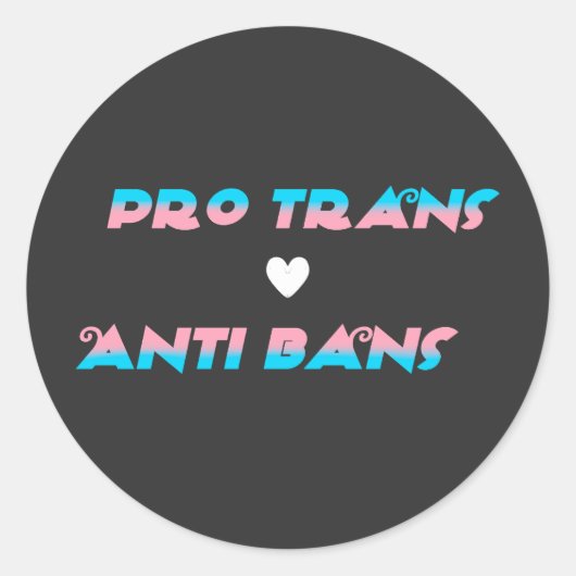 Pro Trans Ronde Sticker (Voorkant)