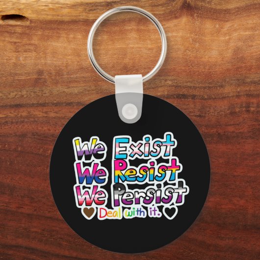 Pro Trans/We Exist Combo  Sleutelhanger (Achterkant)