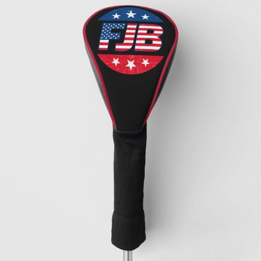 Pro Trump 2024 Lets Go Brandon anti Biden grappig Golfheadcover (Voorkant)