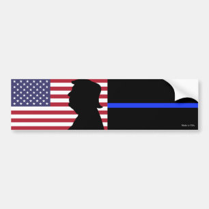 Pro Trump - Bumper Sticker à ligne bleue mince