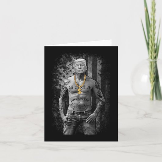 Pro Trump Patriottische Gangster - Anti-liberale R Kaart (Voorkant)