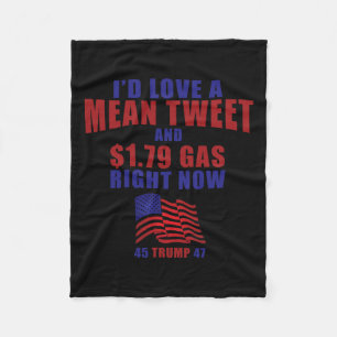 Pro Trump Supporter ID Liefde Een Mean Tweet Gas P Fleece Deken
