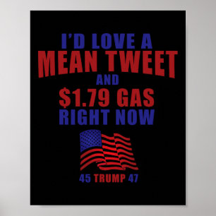 Pro Trump Supporter ID Liefde Een Mean Tweet Gas P Poster