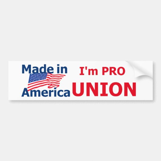 PRO UNION Bumpersticker (Voorkant)