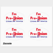 Pro-Union-Sticker Ovale Sticker (Vel)