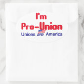 Pro-Union-Sticker Ovale Sticker (Tas)