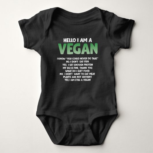 Pro Vegan Activism Statement Gym Athlete Veggie Romper (Voorkant)