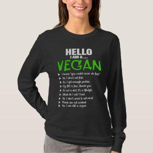Pro Vegan Activisme Gym Atleet Hallo Ik Ben een Ve T-shirt