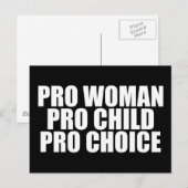 Pro vrouw Pro - Keuze uit kinderen Briefkaart (Voorkant / Achterkant)