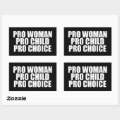 Pro vrouw Pro - Keuze uit kinderen Rechthoekige Sticker (Vel)
