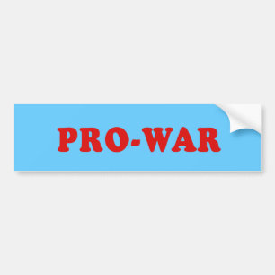 Pro War Bumpersticker