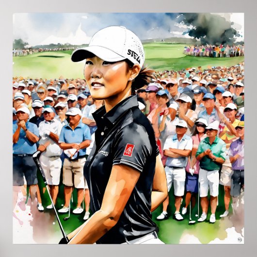 Pro Woman Golfer - Golf Art Print (Voorkant)