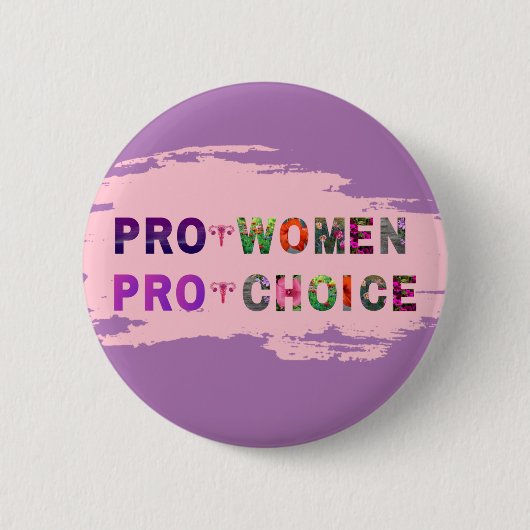 Pro-Women Pro-Choice Button voor vrouwenrechten (Voorkant)