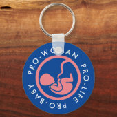 Pro-women, Pro-life, Pro-baby Sleutelhanger (Voorkant)