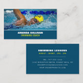 Pro Zwemmer, Zwemcoach & Badmeester Visitekaartje (Voorkant / Achterkant)