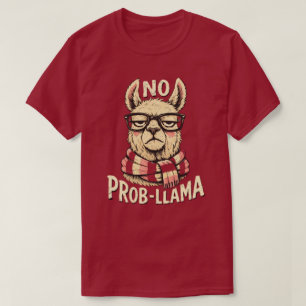 “Prob-Llama” Grappig Llama-ontwerp T-shirt